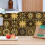 10pcs Waterproof Patterned Tile Stickers Self Adhesive for Bedroom or Kitchen 12