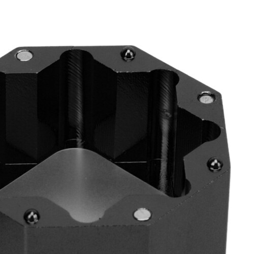 Aluminium Alloy Octagonal Cue Chalk Box Holder, Black, 3.5cm Diameter 2