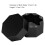 Aluminium Alloy Octagonal Cue Chalk Box Holder 3.5cm Black 4