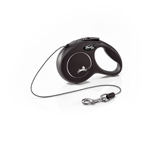 flexi (5m, Black) Flexi New Classic Small Retractable Dog Lead