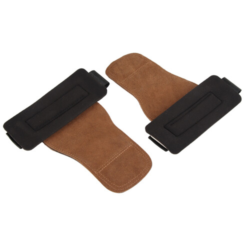 2 Pcs Thickened Cow Leather Pull Up Hand Grips for Horizontal Bar, Anti Slip 2