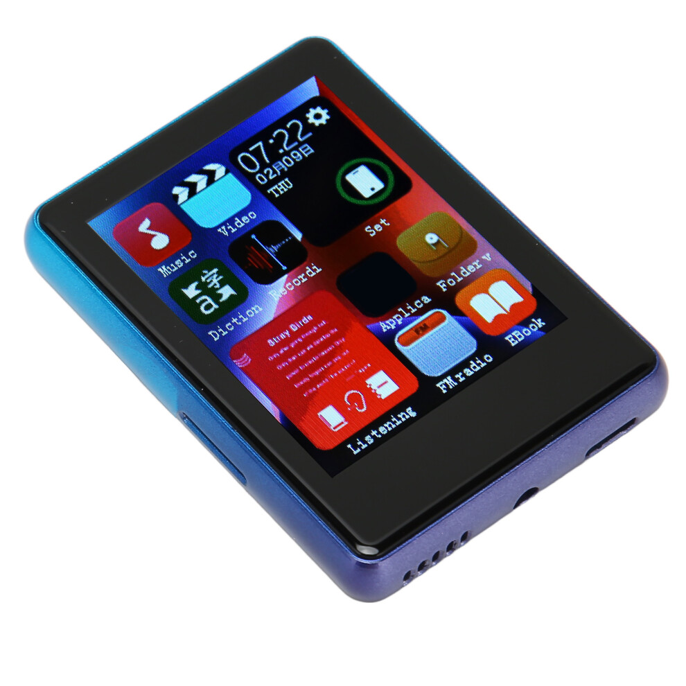 Tooth Mp3 Player 4Gb 128Gb Touch Screen Fm Radio Blue 9441370427416