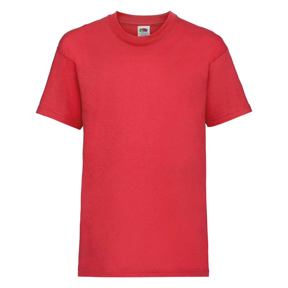 Fruit Of The Loom (9-11, Red) Childrens/Kids Unisex Valueweight Short Sleeve T-Shirt (Pack Of 2)