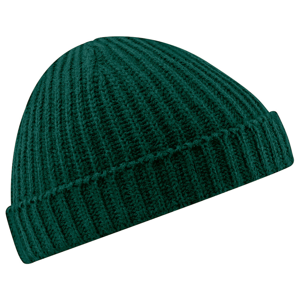 Beechfield (One Size, Bottle ) Unisex Retro Trawler Winter Beanie Hat Green