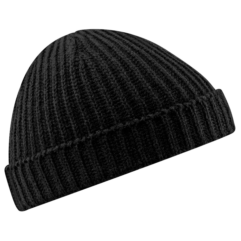 Beechfield (One Size, ) Unisex Retro Trawler Winter Beanie Hat Black