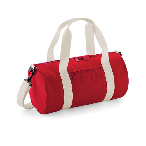 BagBase (One Size, Classic Red/Off White) Bagbase Mini Barrel Shoulder Bag (Pack of 2)
