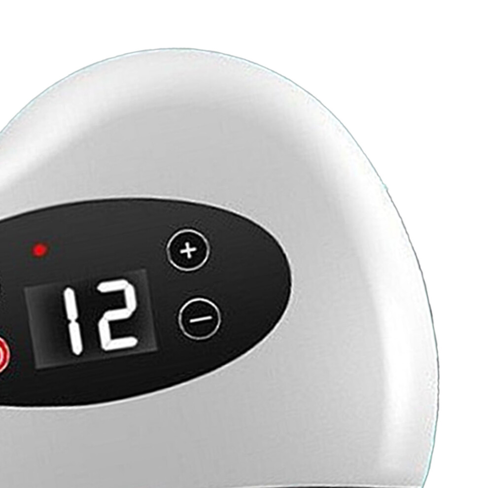 White Electric Gua Sha Massager 12V Vibration & Heat Skin Scraper