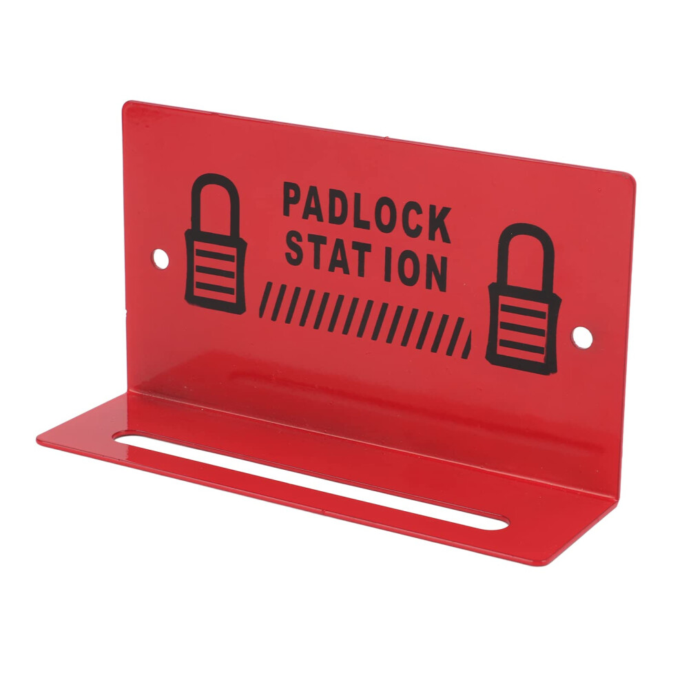 Lockout Tagout Padlock Station, Alloy Steel Wall Mounted For 58 Safety Padlocks 9426802532906
