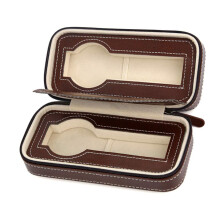 Watch Organizer Portable Watch Cases with Zipper Storage Case Elegant Design Soft Velvet Lining Impact Resistance Safety Protection Travel Watch Cases