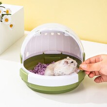 Niedliche tragbare Hamstertransportbox PP Matcha 20x15x15 cm Kleintierbox