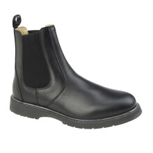(12 UK, Black) Grafters Mens Leather Chelsea Boots