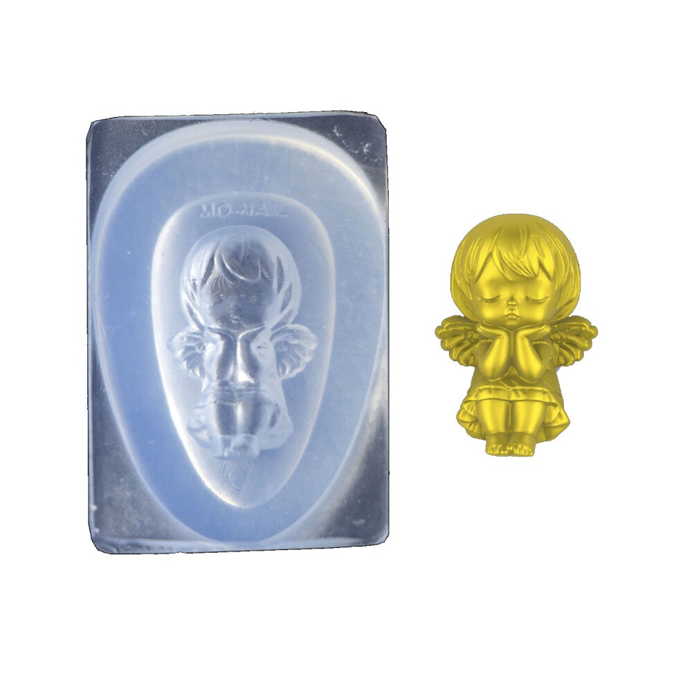 Silicone Nail Carving Mold 3D Various Size Angel Cupid Magic-11