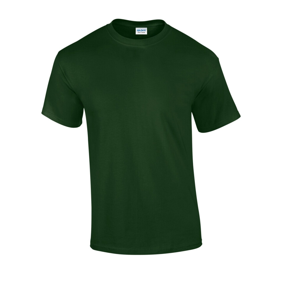 Gildan (S, Forest ) Mens Ultra Cotton T-Shirt Green