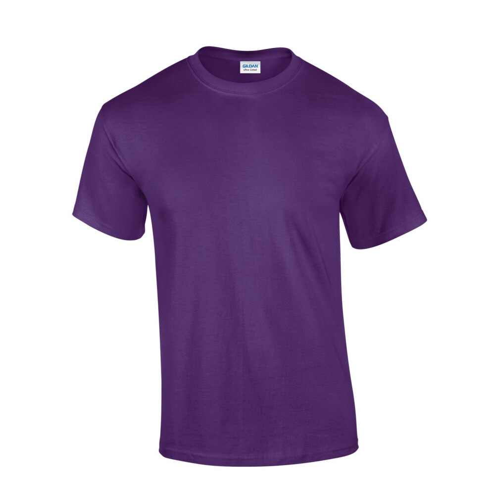 Gildan (M, Purple) Mens Ultra Cotton T-Shirt