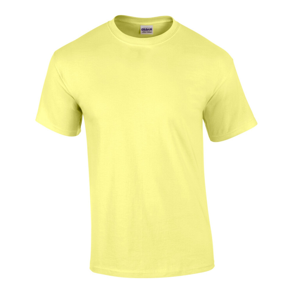 Gildan (Xl, Cornsilk) Mens Ultra Cotton T-Shirt Multicoloured