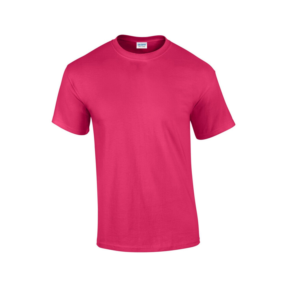 Gildan (M, Heliconia) Mens Ultra Cotton T-Shirt Multicoloured