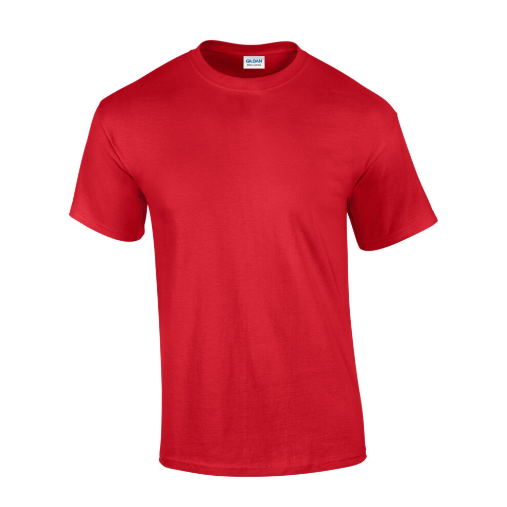 Gildan (S, Red) Mens Ultra Cotton T-Shirt