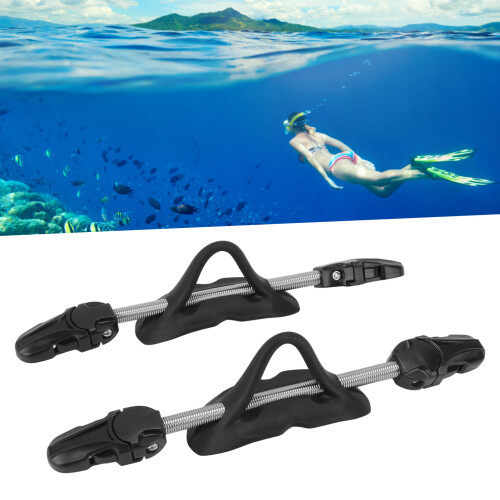 2pcs Diving Fin Straps Adjustable Quick Release B Buckle Spring Heel Replacement