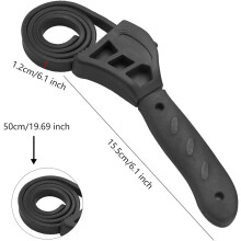 Adjustable Spanner: Rubber Strap Wrench, Loosening Tool For Any Shape, Without Scratching Surfaces Or Chipping Paint