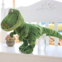 Jättiläinen mittaa dinosauruspehmolelun, korkealaatuisia uusia kankaita halattavan pehmeyteen
