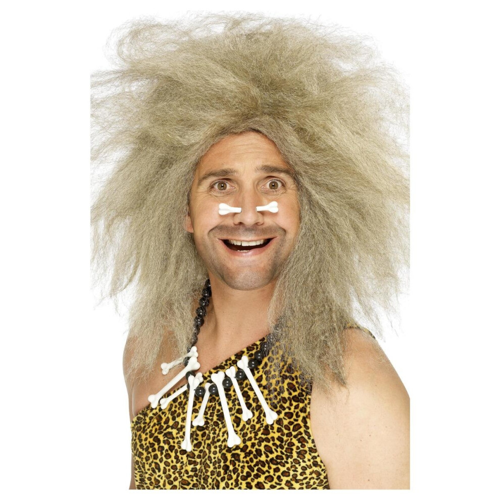 Smiffy's Mens Crazy Caveman Wig Multicoloured