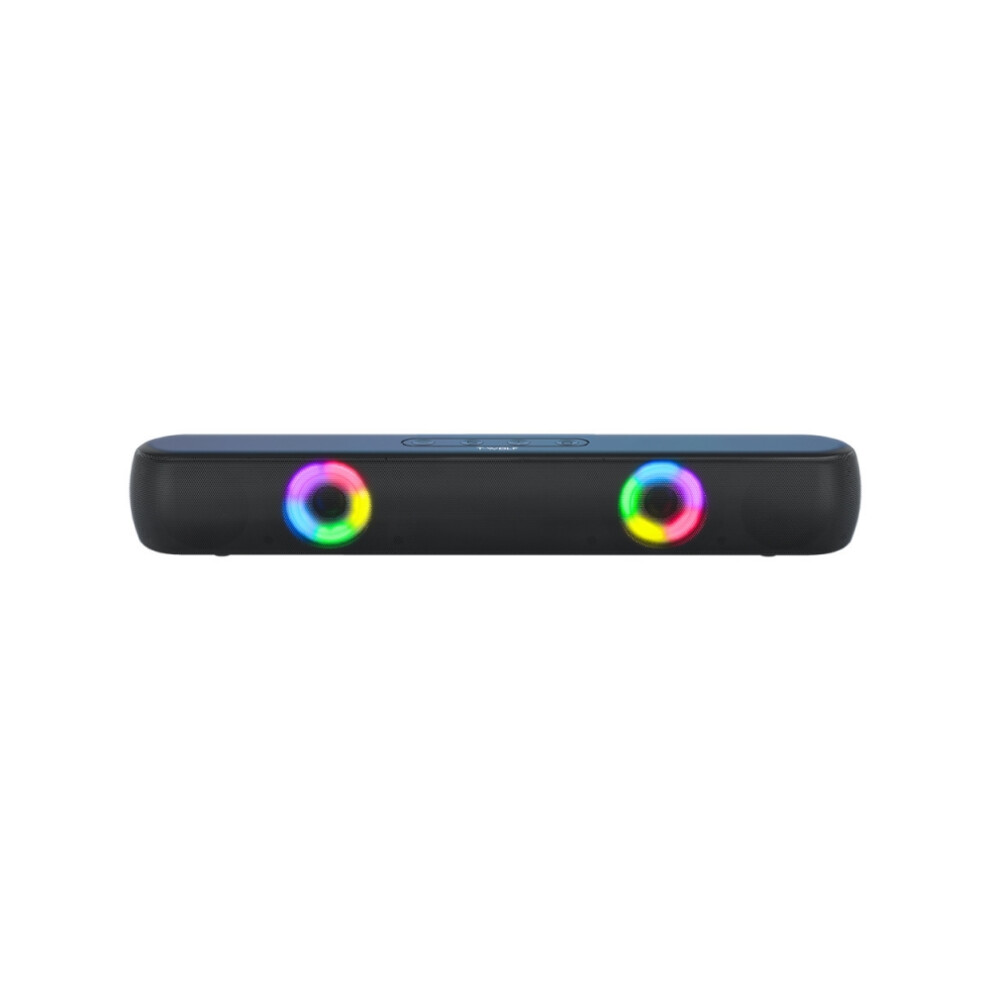 Desktop Speaker, Universal Compatibility Wired Soundbar Creates Dreamy Atmosphere For Compact Desktop, Bright Rgb Lighting Hifi Sound Quality 9405630386479