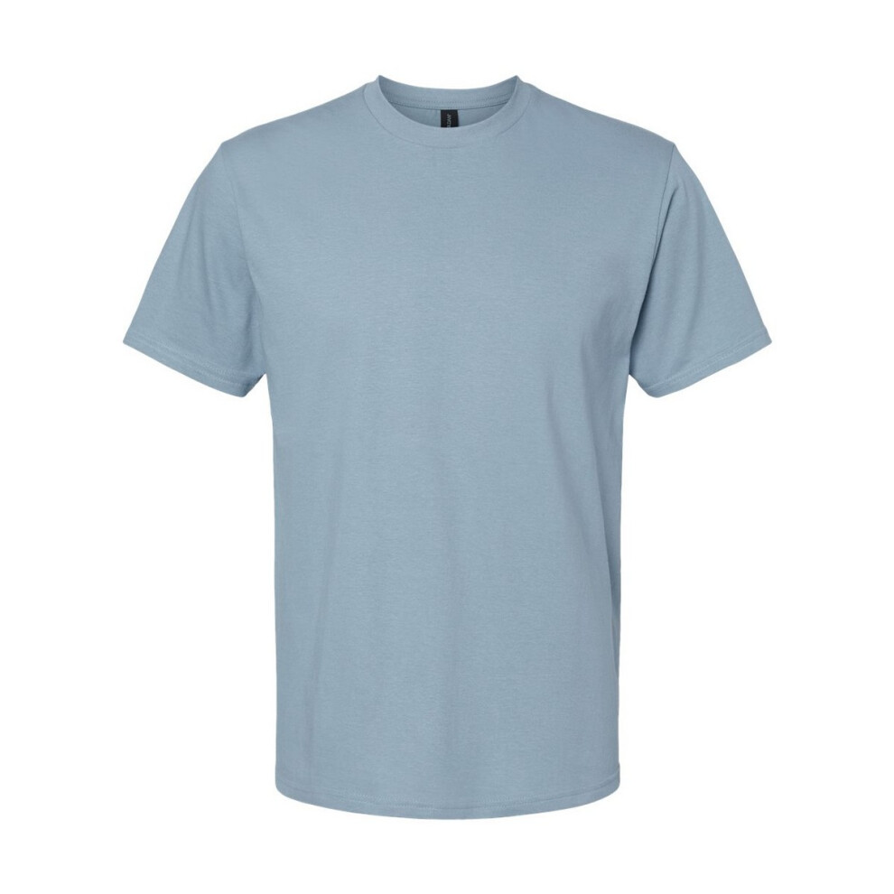 Gildan (M, Stone Blue) Unisex Adult Softstyle Midweight T-Shirt
