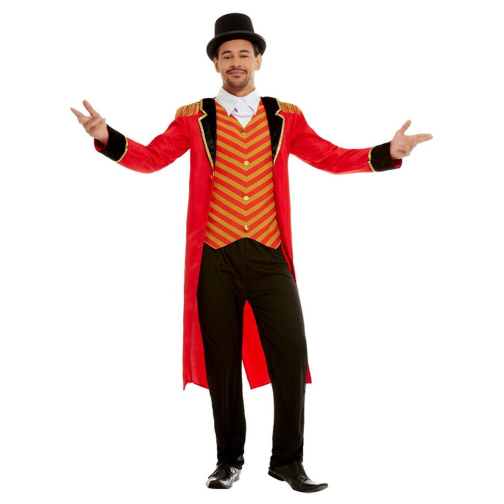 Smiffy's (L R, ) Mens Deluxe Ringmaster Costume Set Red/Black