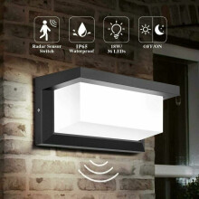 Applique da esterno in alluminio acrilico, luce LED super luminosa ed efficiente dal punto di vista energetico per applicazioni esterne.
