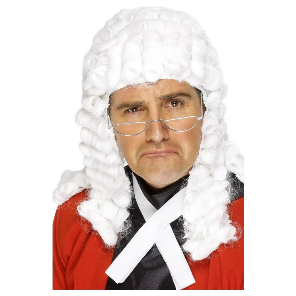 Smiffy's Mens Judge Wig White