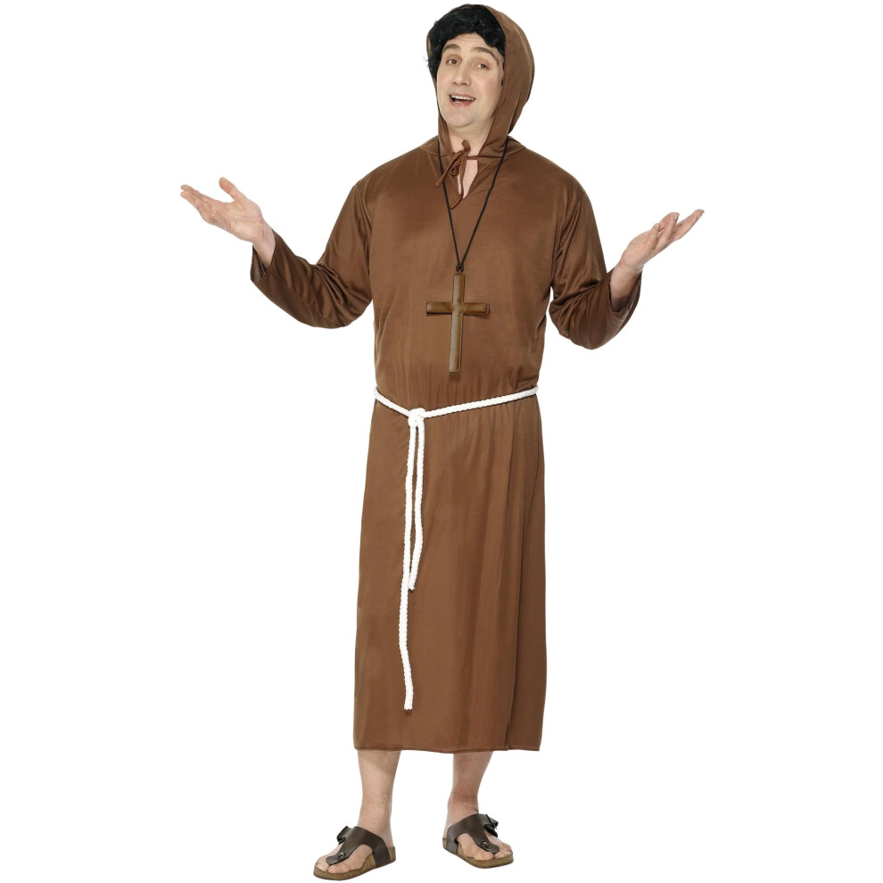 Smiffy's (M, ) Mens Monk Long-Sleeved Costume Set Brown