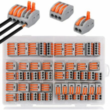 Conectores reutilizables, terminales de conexión rápida, conectores de cable compactos para un fácil manejo en el hogar y en talleres (60