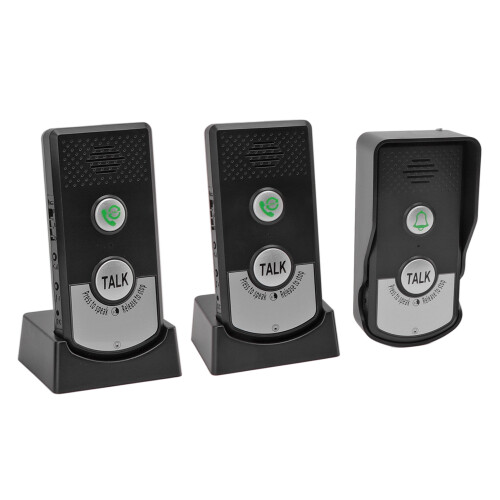 Long Range Intercom, Doorbell Intercom System for Home Hospital Office, Battery Efficient Intercom with 2 Way Voice Communication, Waterproof 2
