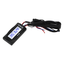 Thermomètre numérique pour moto 4-en-1, Volt, RPM, Température, 60x30mm, rétroéclairage bleu