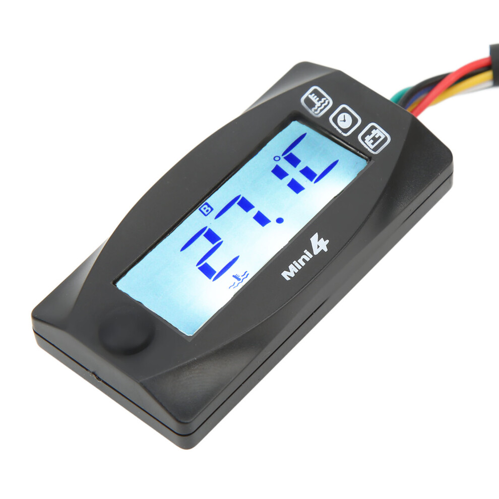 4-In-1 Lcd Motorcycle Temp & Oil Gauge Dc12v Backlight Blue 5001371787038