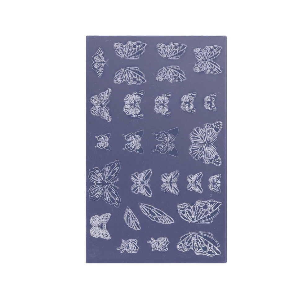 Flexible Silicone Nail Carving Mold Various Size Butterfly
