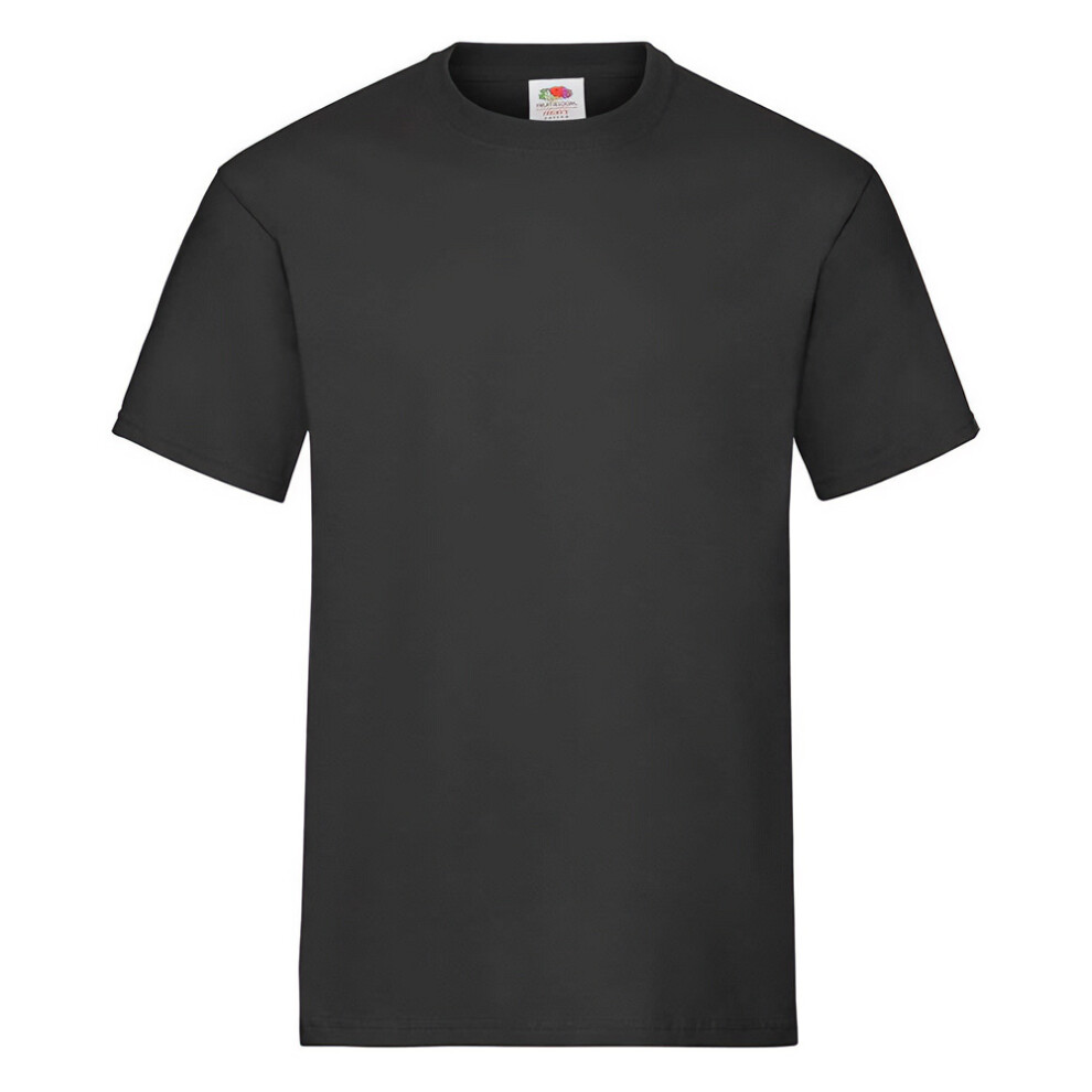 Fruit Of The Loom (L, Black) Unisex Adult Heavy Cotton T-Shirt