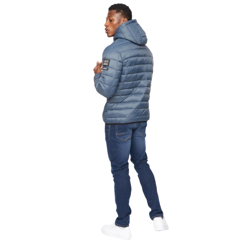 (M, Denim Blue) Crosshatch Mens Gattering Jacket 1