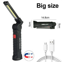 Luzes de trabalho LED recarregáveis, compactas e leves, luz de trabalho portátil com base magnética e rotação de 360 graus, iluminação