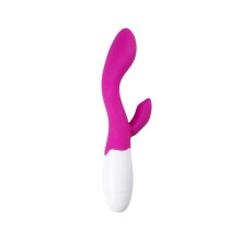 Elegant Curvature For Sensual Stimulation, Silicone G-Spot Vibrator, Flexible Shaft Clitoris Stimulator, Vibrating Rabbit Toy