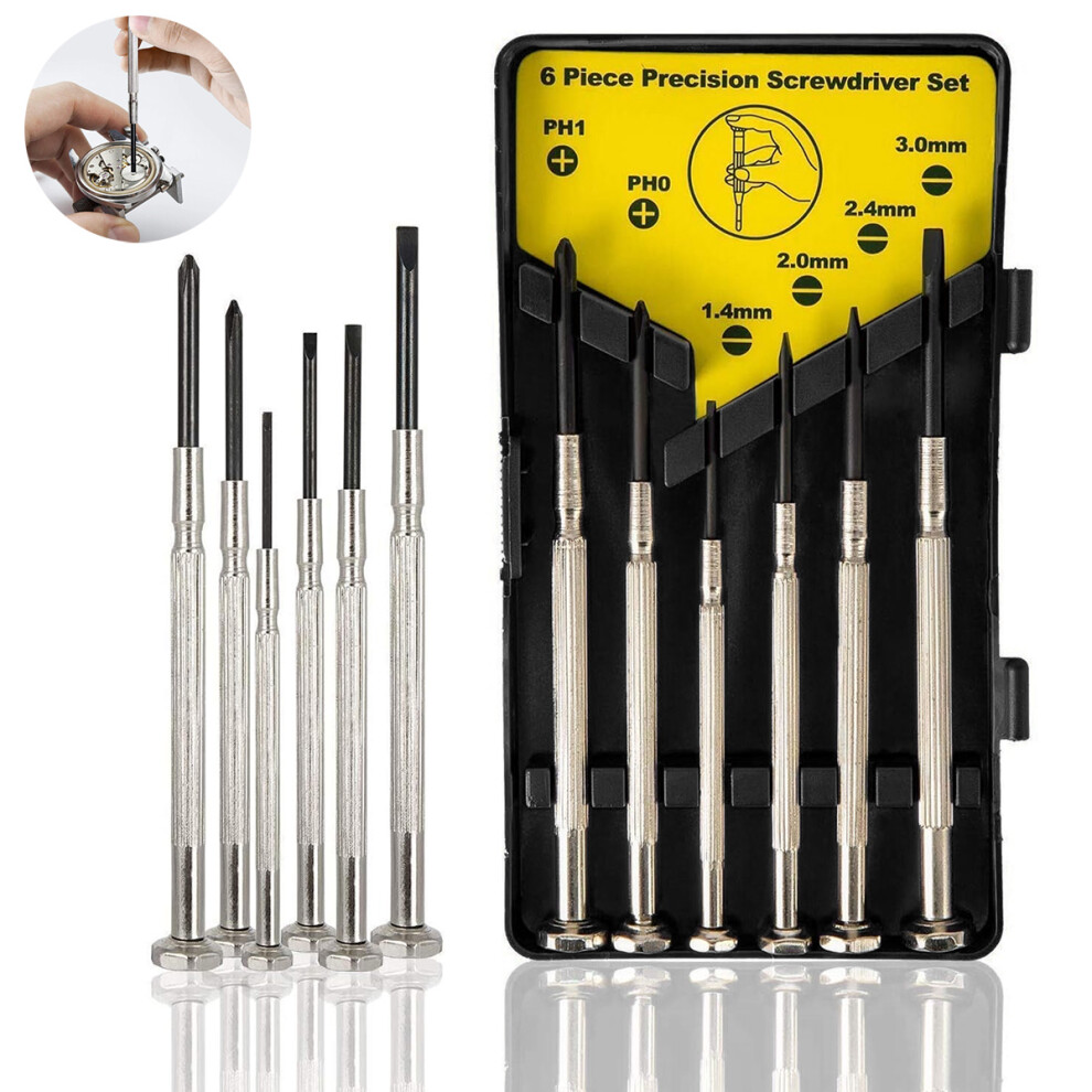 6Pcs Mini Screwdriver Set, Good Design For Electronics, Watches, Jewelers, Easy To Carry, Multipurpose Small Screwdriver Kit, Precision Screwdriver 9173940509344