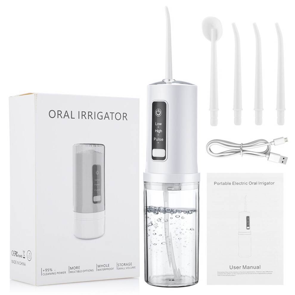Oral Hygiene Companion: Dental Flosser, High-Pressure Water Pulse Technology, Portable Cordless Rechargeable Travel Irrigation Cleaner, Battery Life,