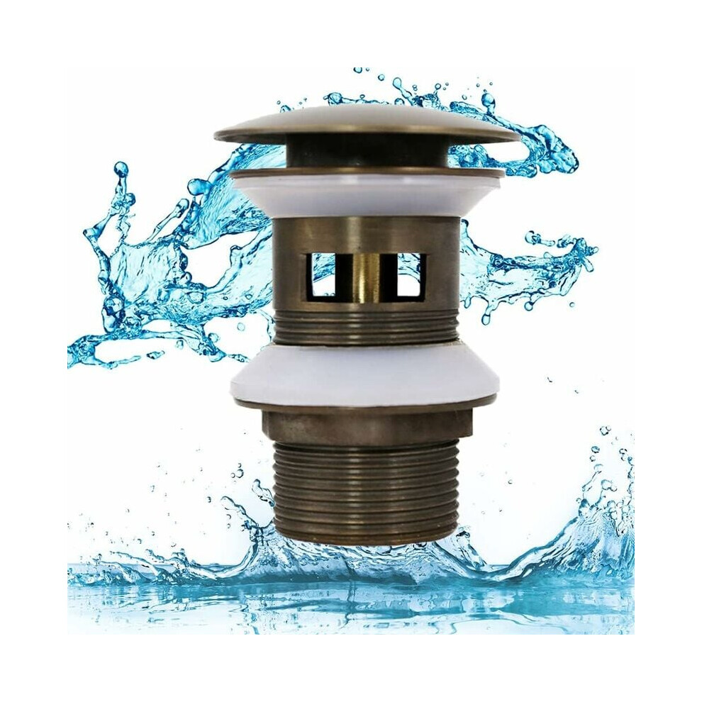 Durable Solid Brass Pop Up Drain Stopper For Kitchens And Bathrooms, Cost Effective Design Ensures Rust Proof Corrosion Resistant Performance Without 9340959704699