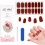 Ταινίες Gel Polish με γκλίτερ σε κόκκινες αποχρώσεις, εύκολη αφαίρεση για εύκολο στυλ 1