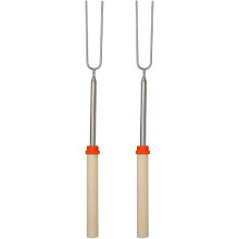 Campfire Grill Sticks, Extendable Stainless Steel Roasting Sticks for Marshmallow Roasting, Heat-Resistant Corrosion-Resistant Non-Sharp Blunt Tips