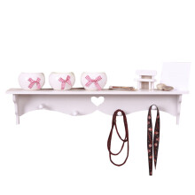 Wall Mounted Shelf With Hooks, Hollow-Out Design Floating Shelf For Modern Home Decor, Wall Hanging Shelf With Water Resistant Finish For Bathroom