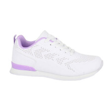 (8 UK, White/Lilac) Dek Womens/Ladies Fluke Lace Up Bowling Shoes
