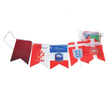 Drapeaux en ficelle de la Coupe du Monde 2022 - 32 équipes, bannière en polyester 20x28cm