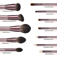 Weiche Make-up-Pinsel, Make-up-Pinselset, 12-teiliges Präzisionspinselset mit ultraweichen Borsten für ein makelloses Make-up-Ergebnis, haarfreie