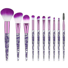 Pinselset mit Synthetikfasern, Kristall-Einhorn-Fächer-Make-up-Pinselset für müheloses Auftragen von Foundation, Lidschatten und Eyeliner,